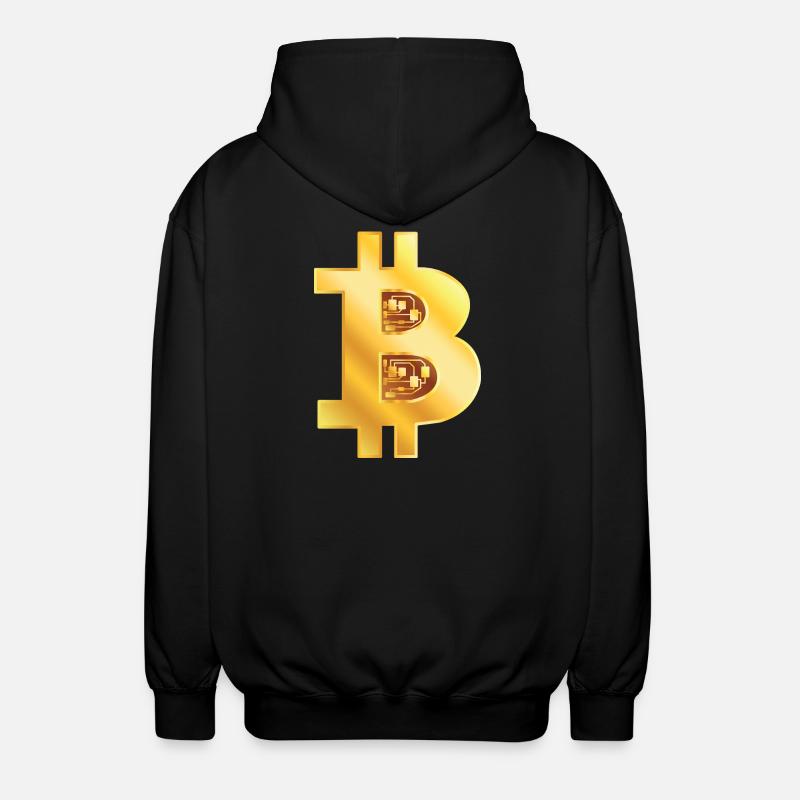 Bitcoin Or - Veste à capuche unisexe - noir