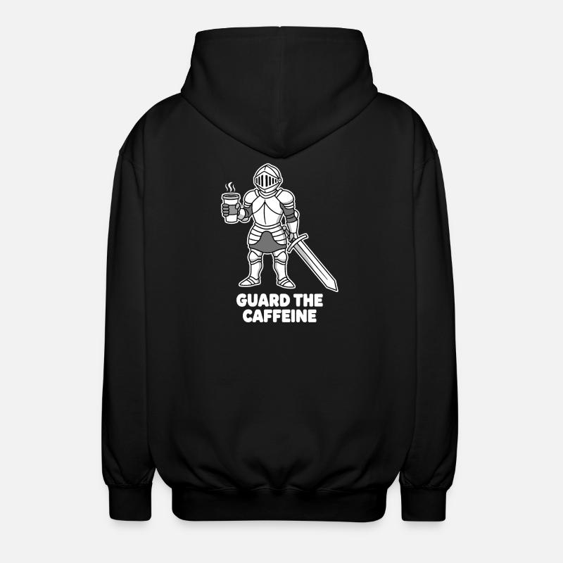 Kaffeekämpfer Ritter - Unisex Kapuzenjacke - Schwarz