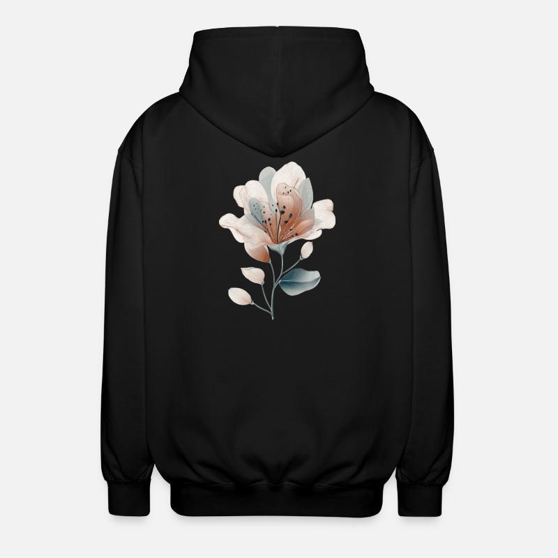 Fleur délicate - Veste à capuche unisexe - noir