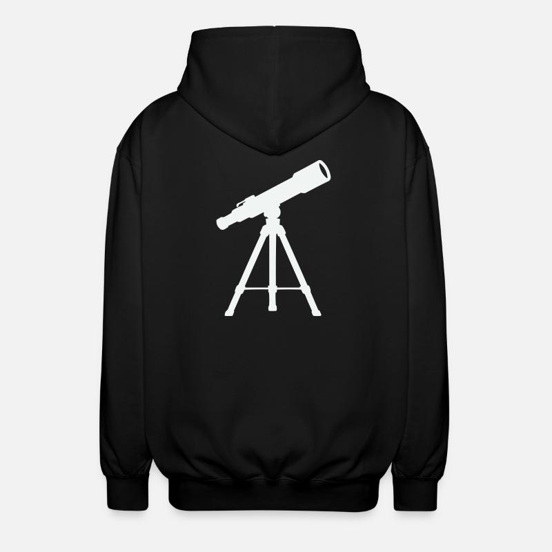 Télescope sur trépied – Nuit étoilée - Veste à capuche unisexe - noir