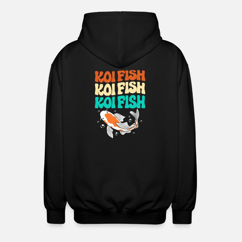 Poisson koi carpe koi koi - Veste à capuche unisexe - noir