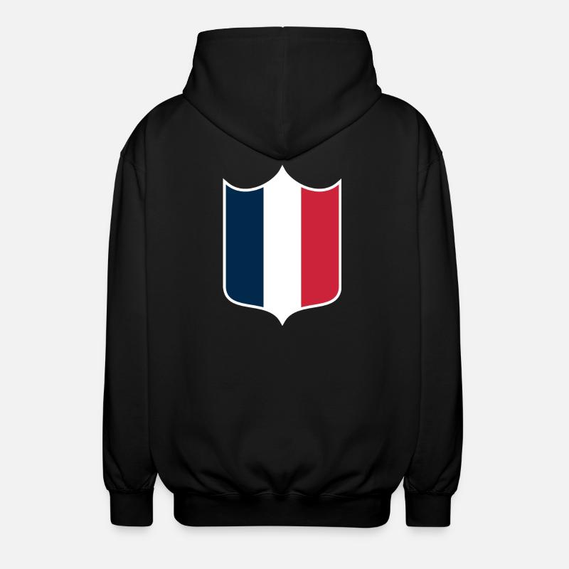Frankreich - Unisex Kapuzenjacke - Schwarz