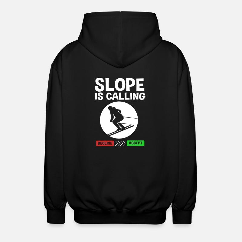 Ski Skiurlaub - Unisex Kapuzenjacke - Schwarz