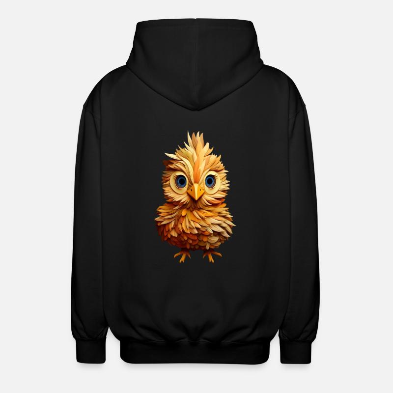 Conception de poussin de poulet - Veste à capuche unisexe - noir