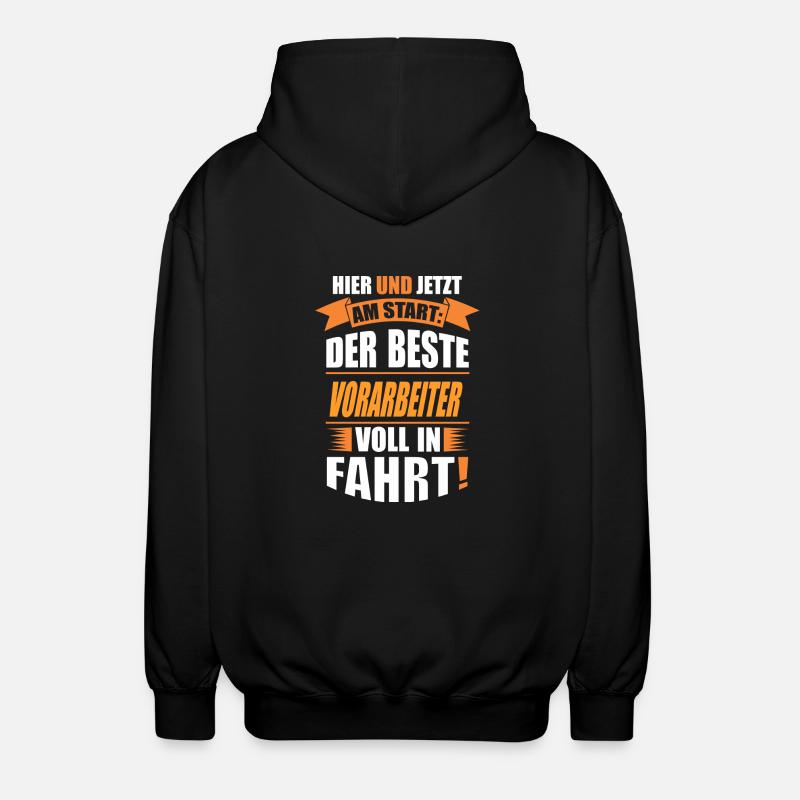 VORARBEITER - Unisex Kapuzenjacke - Schwarz