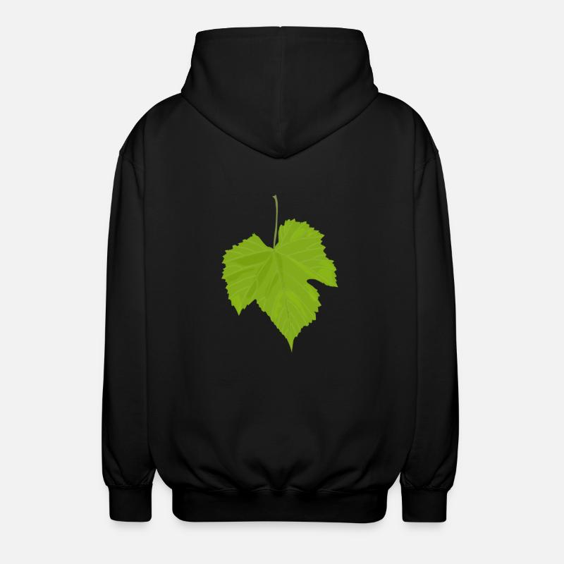 Ahorn Blatt - Unisex Kapuzenjacke - Schwarz