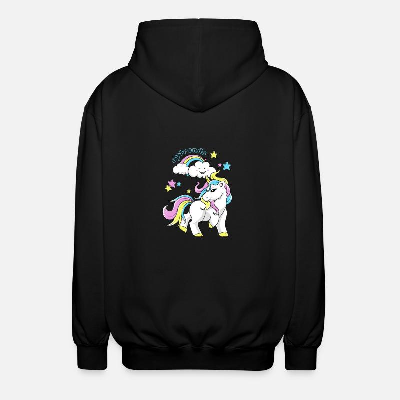 licorne - Veste à capuche unisexe - noir