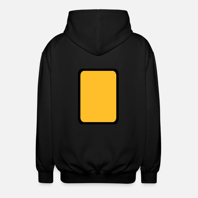 Yellow card Referee - Unisex Hooded Jacket - black