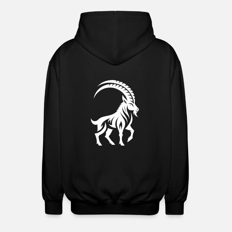 Sternzeichen Steinbock Tattoo - Unisex Kapuzenjacke - Schwarz