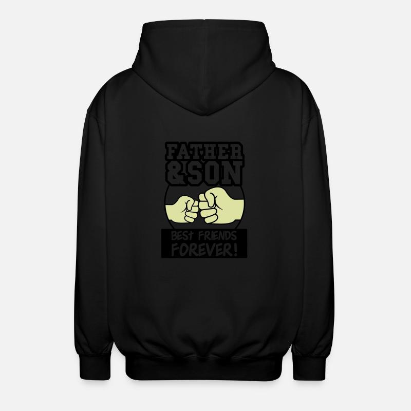 father and son 002 - Unisex Kapuzenjacke - Schwarz