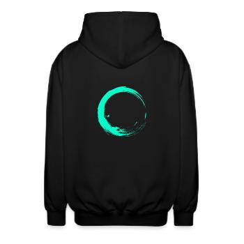 Kreis Design Bürste Vektor Türkis Neu - Veste à capuche unisexe - noir - Dos - AI Model Male 185 light (185cm)