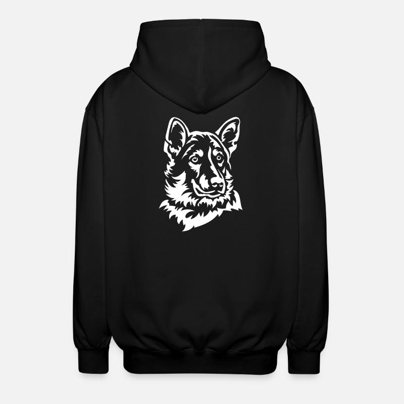 Tamaskan Head « Black Edition » - Veste à capuche unisexe - noir