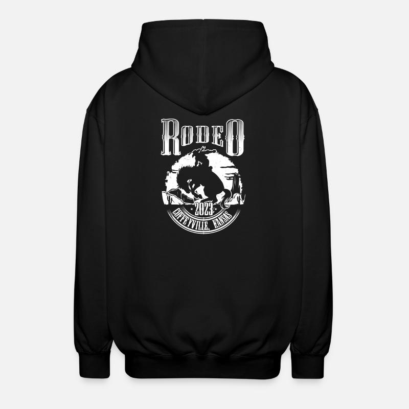 Silhouette de rodéo Night Rider - Veste à capuche unisexe - noir