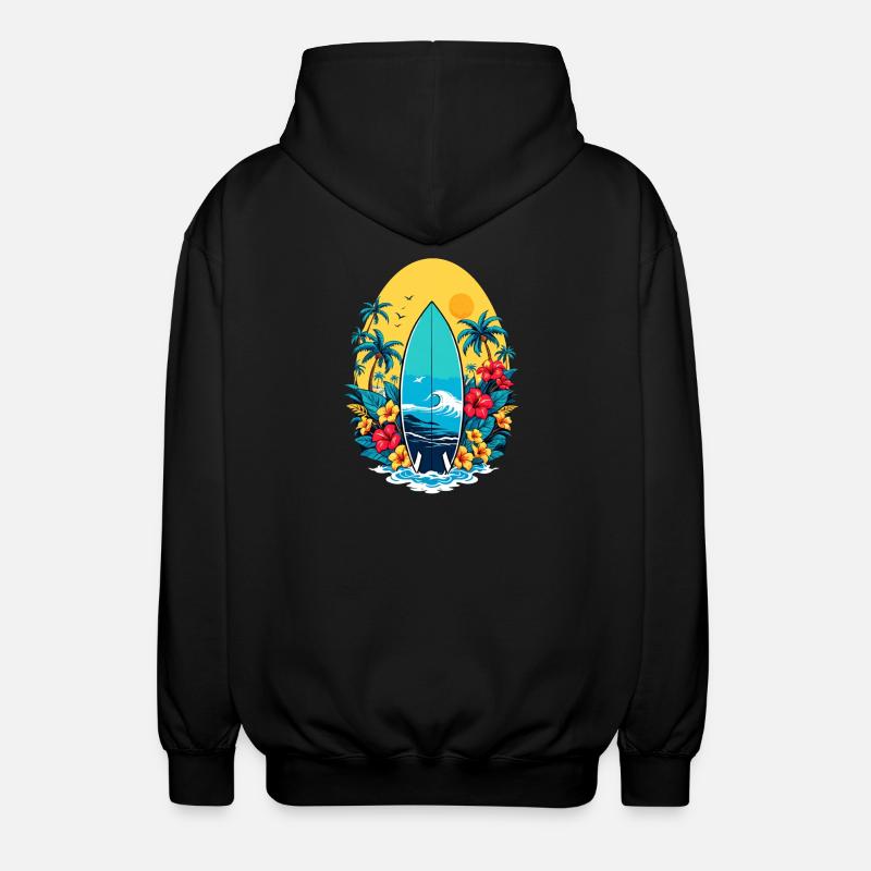 Planche de surf élégante - Veste à capuche unisexe - noir