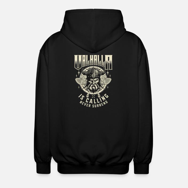 Valhalla is Calling - Unisex Hooded Jacket - black