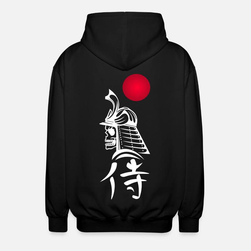 Samouraï blanc et soleil rouge - Veste à capuche unisexe - noir