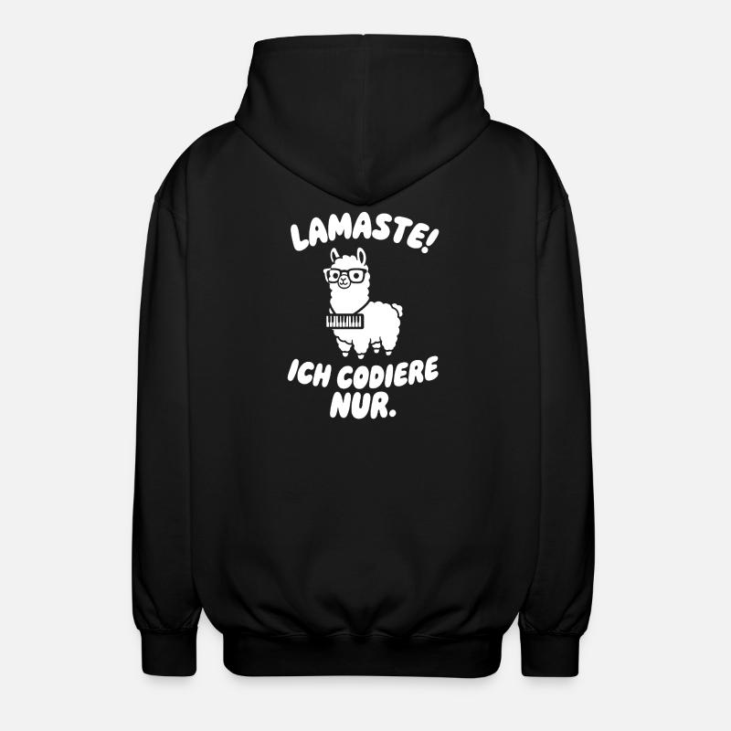LamaSte: Ich Codiere Nur - Unisex Kapuzenjacke - Schwarz