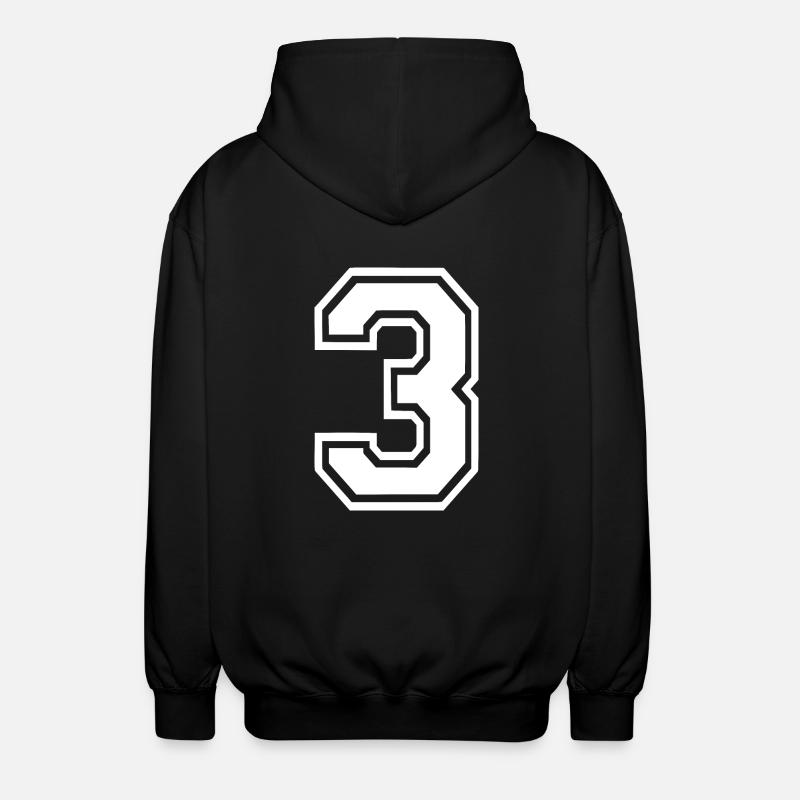 3 - Unisex Kapuzenjacke - Schwarz