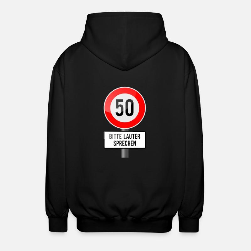50 years shield louder - Unisex Hooded Jacket - black