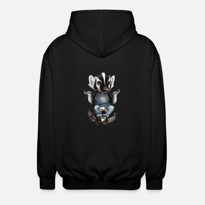 HONIGDACHS SORGEN NICHT - Unisex Kapuzenjacke - Schwarz