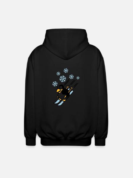pinguin_ski_022011_d_3c - Unisex Kapuzenjacke - Schwarz