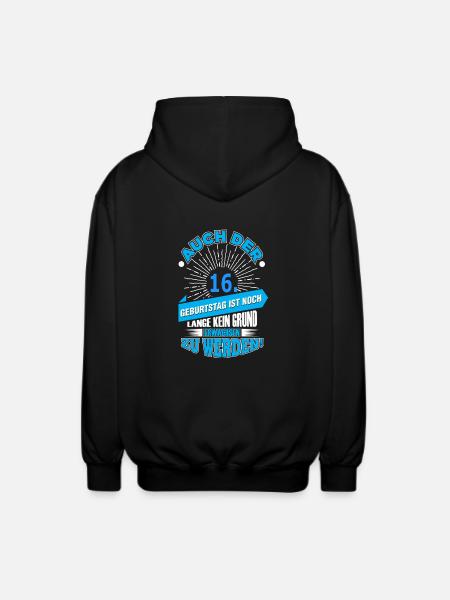 16. - Unisex Kapuzenjacke - Schwarz