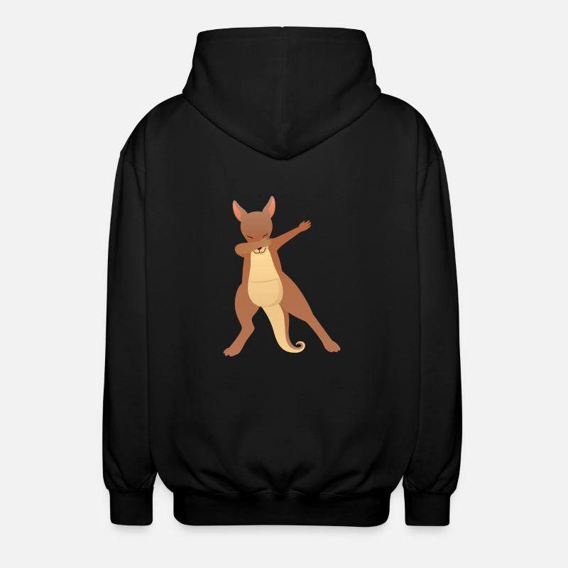 Kangaroo Dab Dance - Unisex Hooded Jacket - black