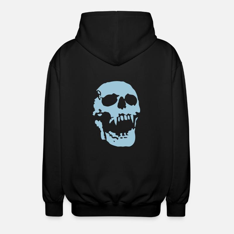 scream_skull - Unisex Kapuzenjacke - Schwarz