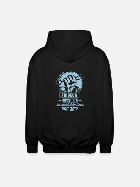 Ja ich bin Friseur - Unisex Kapuzenjacke - Schwarz