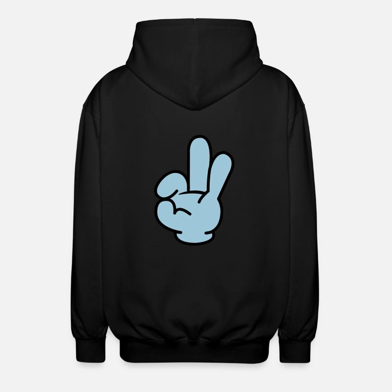 hand_comic_02 - Unisex Kapuzenjacke - Schwarz