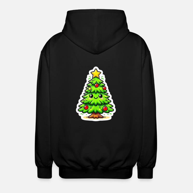 Weihnachtsbaum Weihnachtsbaum - Unisex Kapuzenjacke - Schwarz