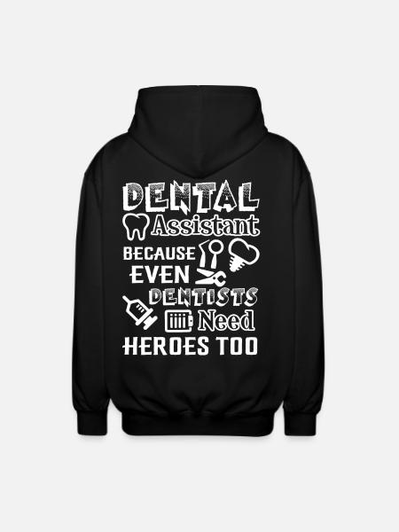 Assistant dentaire Dental Assistant Hero - Veste à capuche unisexe - noir