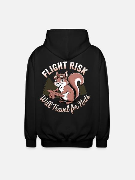 Squirrels on a mission - Unisex Hooded Jacket - black