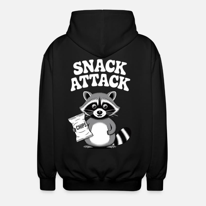 Chips et raton laveur - Veste à capuche unisexe - noir