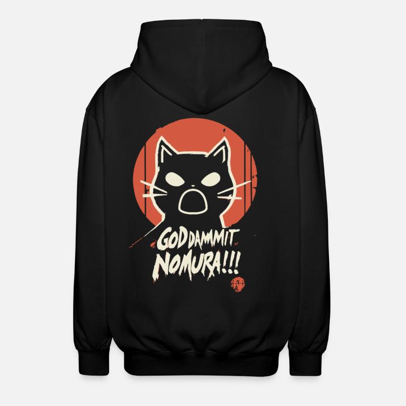 Goddammit Nomura – Katzen Design - Unisex Kapuzenjacke - Schwarz