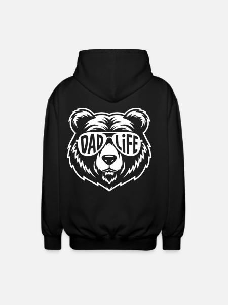 Strong dad look - Unisex Hooded Jacket - black