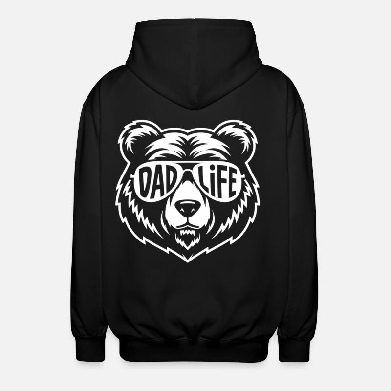 Strong dad look - Unisex Hooded Jacket - black