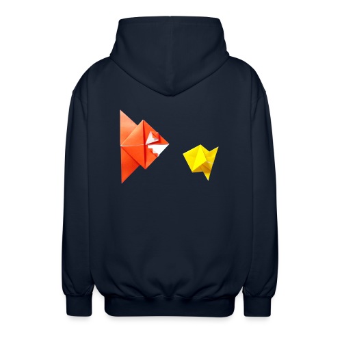 Origami Piranha and Fish - Fish - Pesce - Peixe - Unisex Hooded Jacket