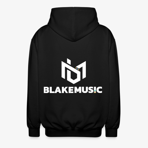 blAkeMusic Logo White - Unisex Hooded Jacket