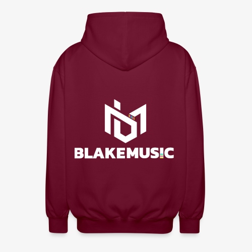 blAkeMusic Logo White - Unisex Hooded Jacket