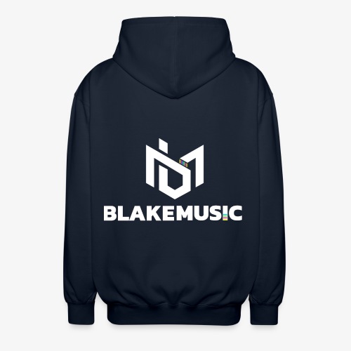 blAkeMusic Logo White - Rozpinana bluza z kapturem unisex