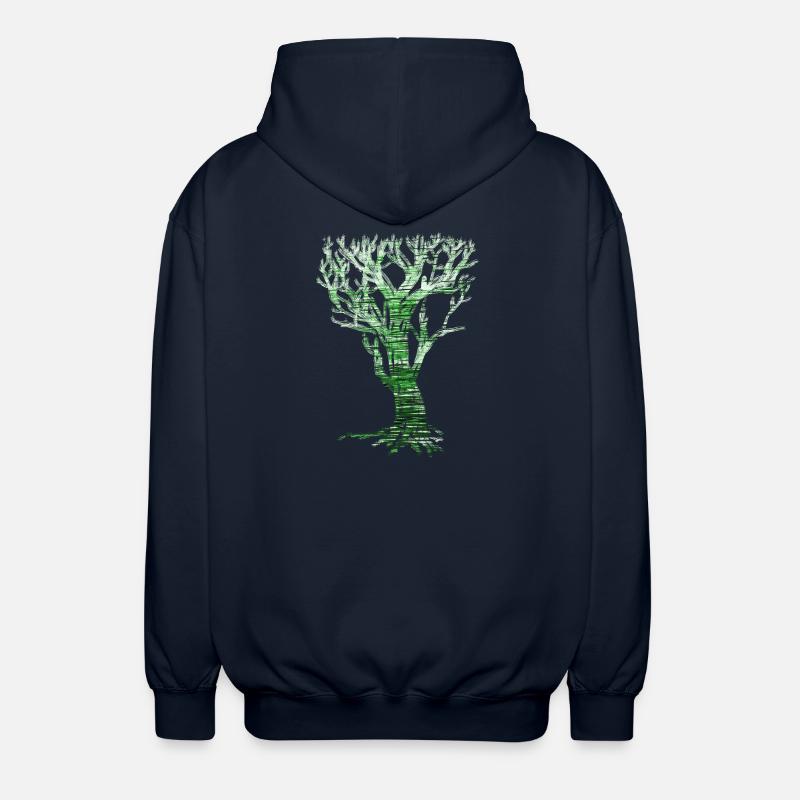 World Tree Nature Graphics - Unisex Hooded Jacket - navy