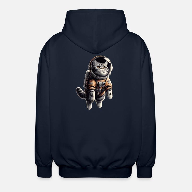 Astronaut BKH getigert Geschenk - Unisex Kapuzenjacke - Navy