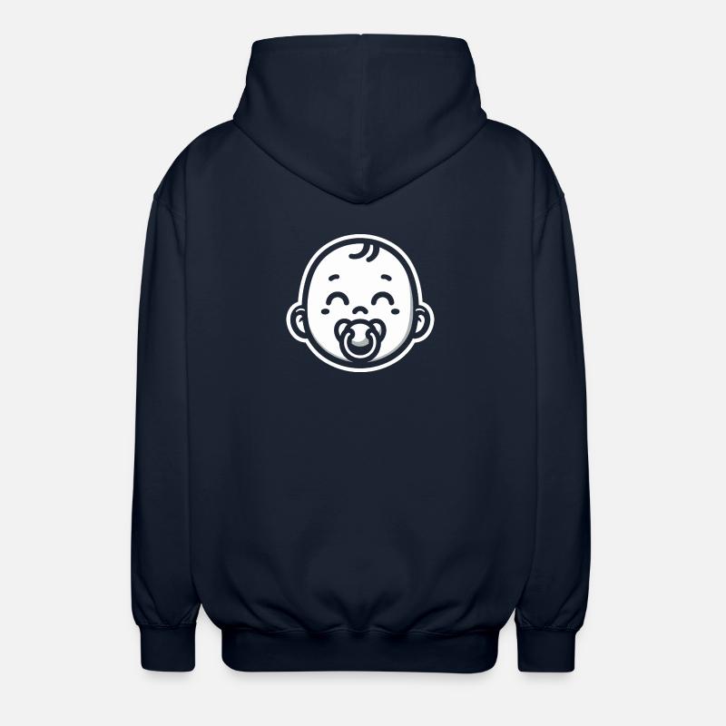 Bébé avec sucette - Veste à capuche unisexe - marine