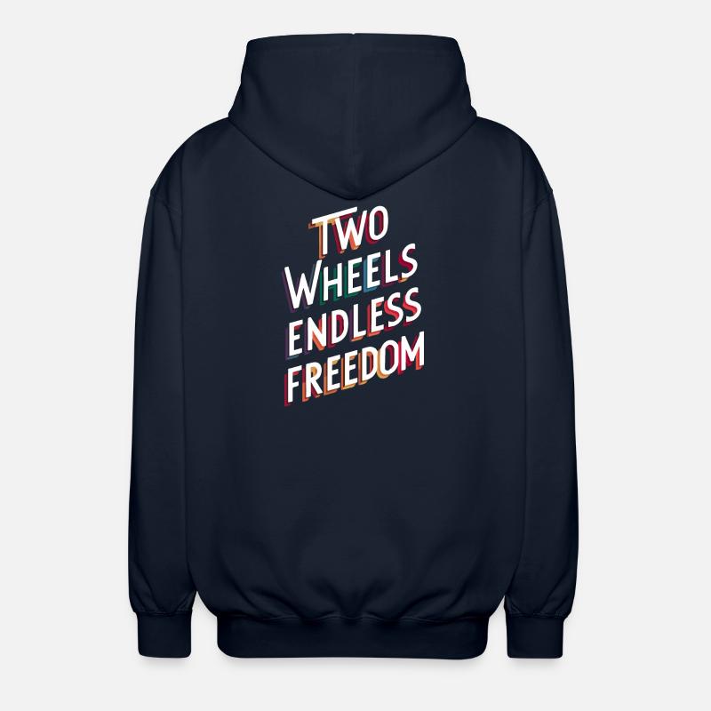 Conception de vélo Endless Freedom - Veste à capuche unisexe - marine