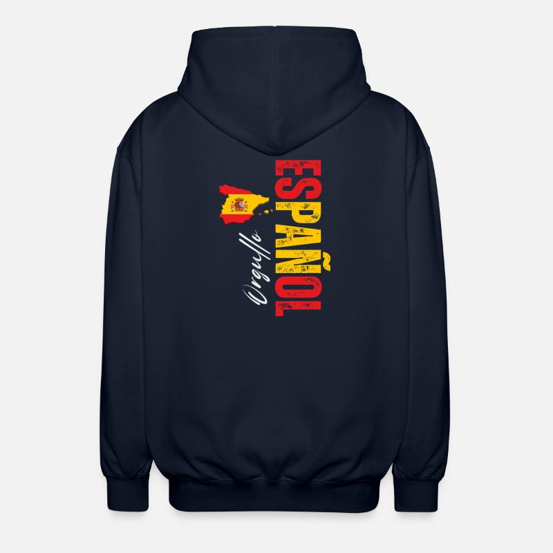 Spanish Pride, conception verticale - Veste à capuche unisexe - marine