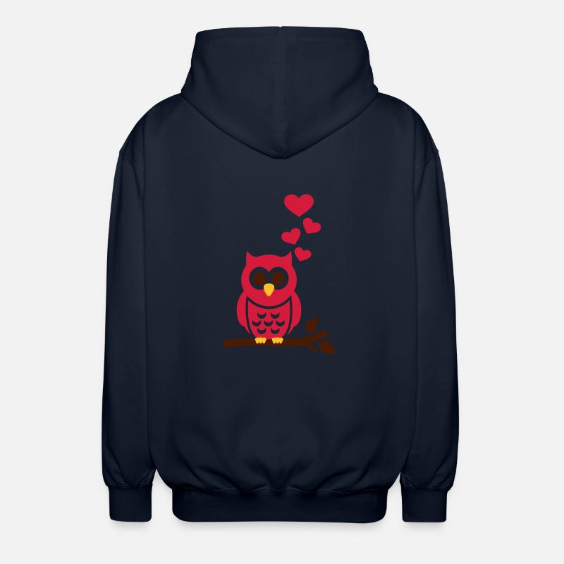 Owl - Unisex Hooded Jacket - navy