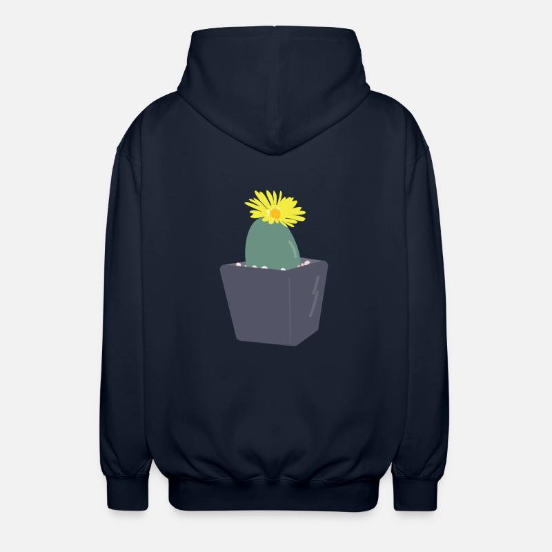Lithops Blüte3 - Unisex Kapuzenjacke - Navy