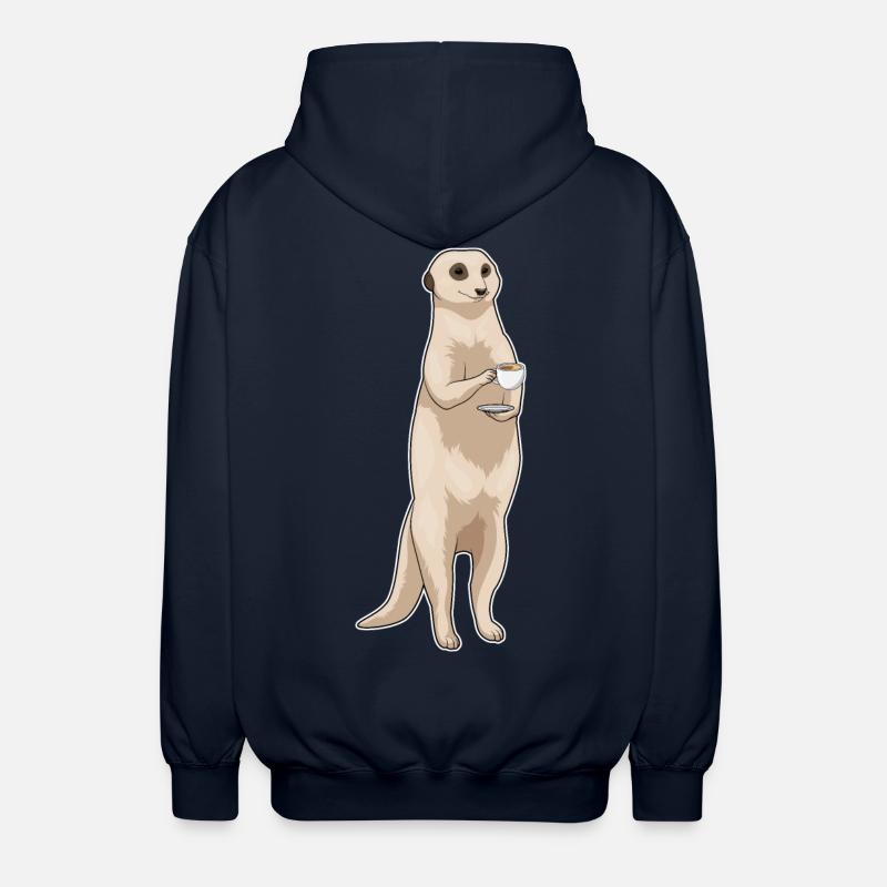 Tasse de café suricate - Veste à capuche unisexe - marine