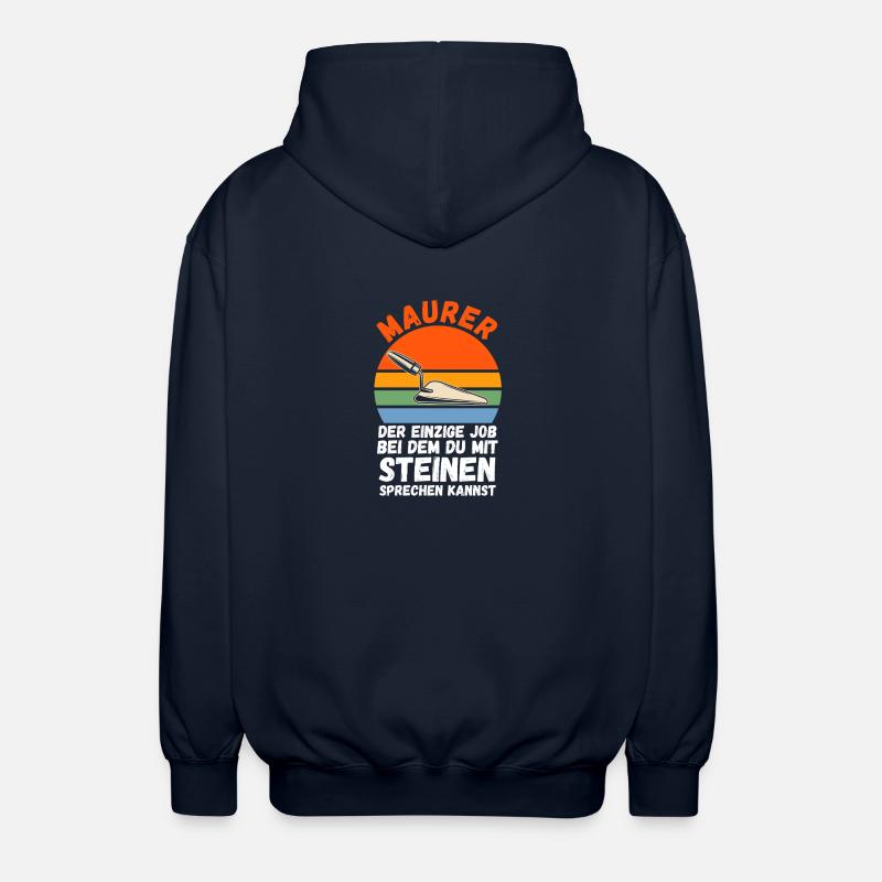 Maître maçon Compagnon maçon - Veste à capuche unisexe - marine